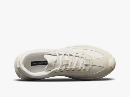 Mens Marathon Court - Excellent Off White / White  View 2