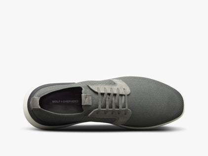 Mens SwiftKnit™ Derby - Excellent Military Gray / White  View 2