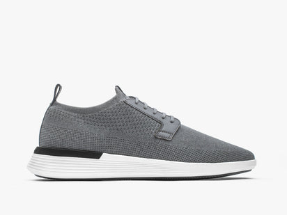 Mens Swiftknit™ Derby - Fair Gray / White  View 1