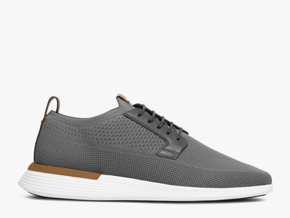 Mens Swiftknit™ Derby - Fair Gray / White  View 2